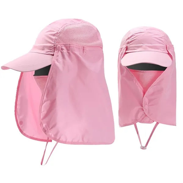 Sun Hat With Detachable Neck Flap & Face Cover