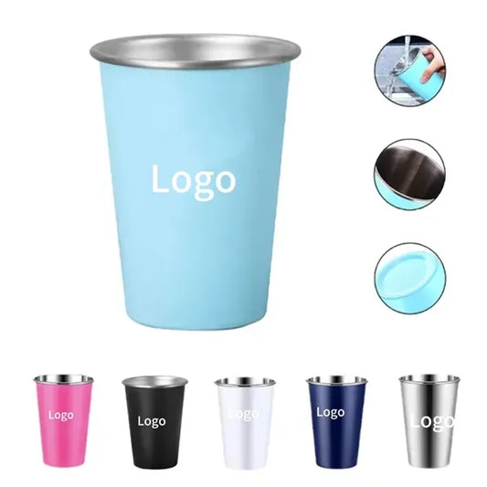 12 oz. Stainless Steel Pint Cups Shatter proof