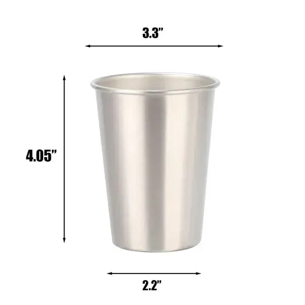 12 oz. Stainless Steel Pint Cups Shatter proof