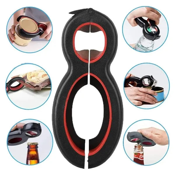 Six-In-One Multifunctional Bottle Opener