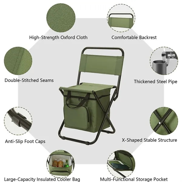 Fishing Chair With Cooler Bag