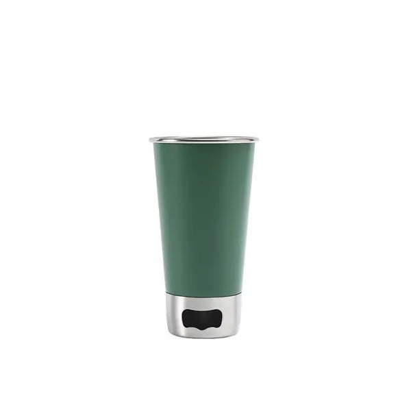 Metal Beer Tumbler Mug with Bottle Opener