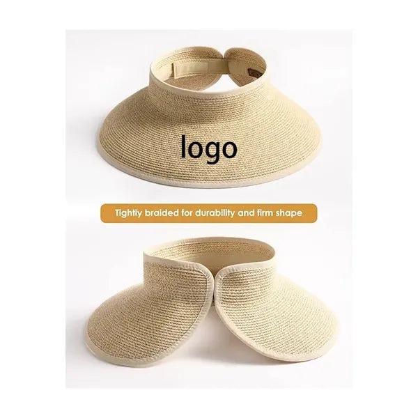Sun Hats for Women Wide Brim Beach Straw Visor