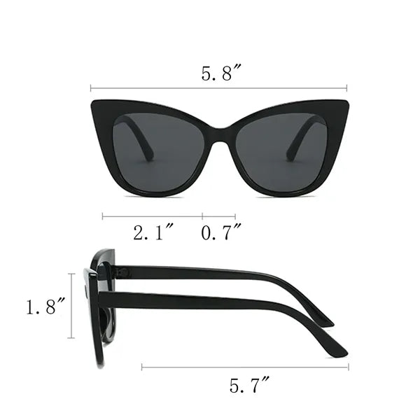Fashionable Large Frame Cat Eye Sunglasses