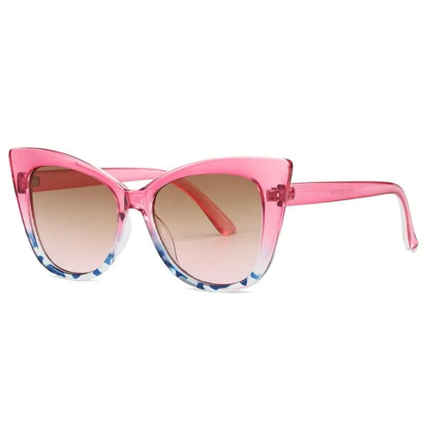 Fashionable Large Frame Cat Eye Sunglasses