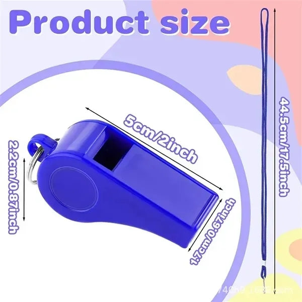 Plastic Whistle With Lanyard