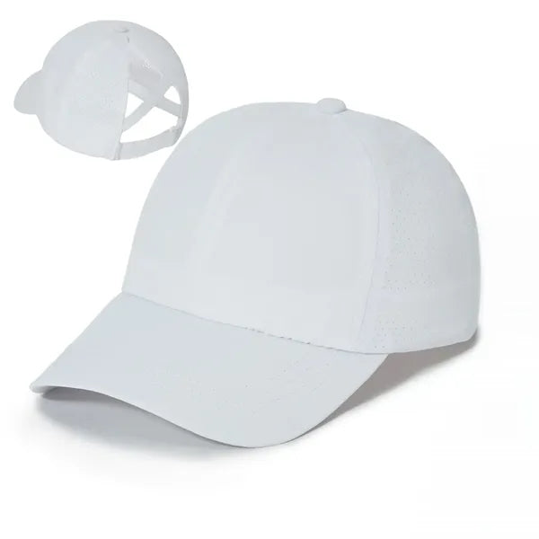 Adjustable Cross Ponytail Baseball Cap