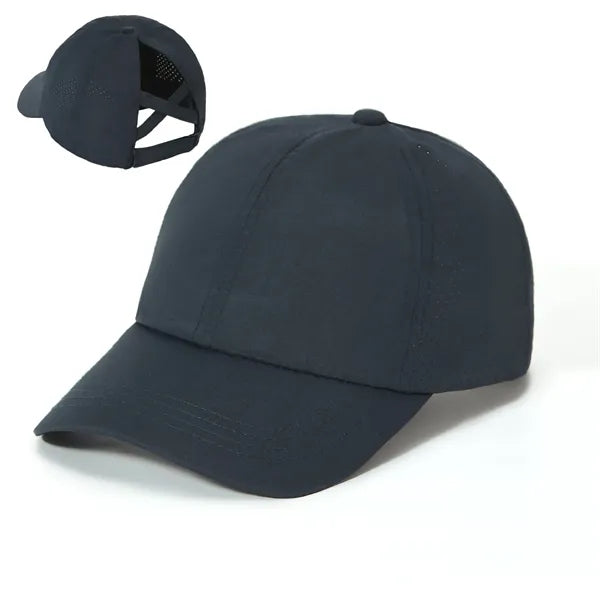 Adjustable Cross Ponytail Baseball Cap
