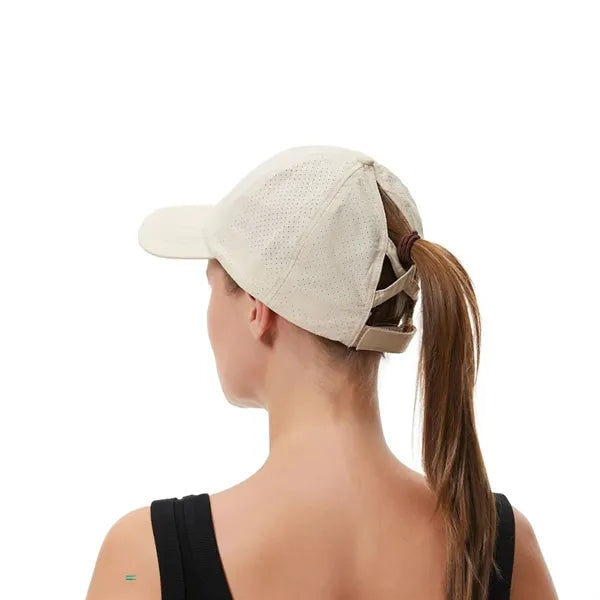 Adjustable Cross Ponytail Baseball Cap