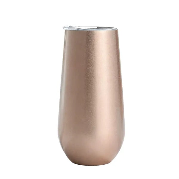 6 oz Stainless Steel Champagne Tumbler Stemless Glass