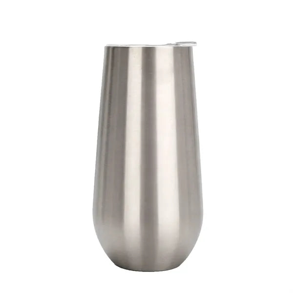6 oz Stainless Steel Champagne Tumbler Stemless Glass