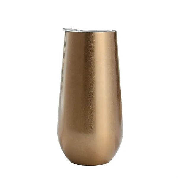 6 oz Stainless Steel Champagne Tumbler Stemless Glass