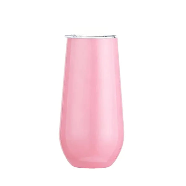 6 oz Stainless Steel Champagne Tumbler Stemless Glass
