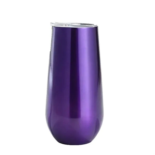 6 oz Stainless Steel Champagne Tumbler Stemless Glass