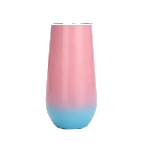 6 oz Stainless Steel Champagne Tumbler Stemless Glass