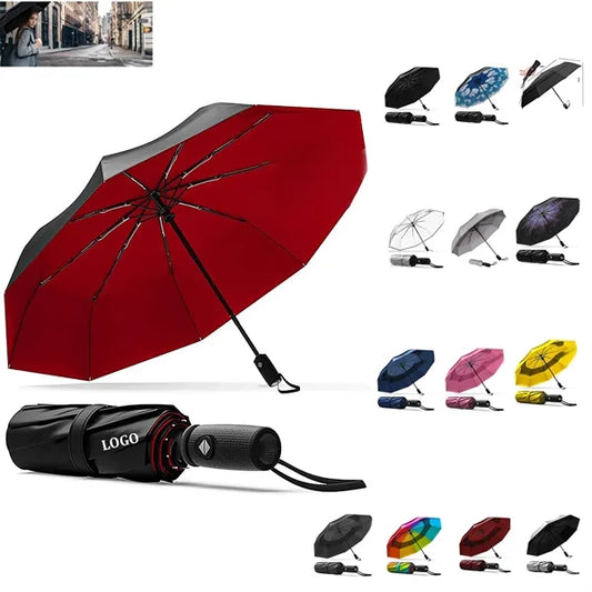 Double Top Windproof Travel Umbrella