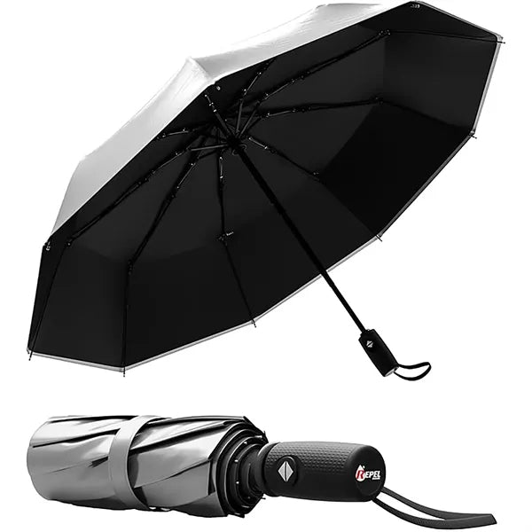 Double Top Windproof Travel Umbrella
