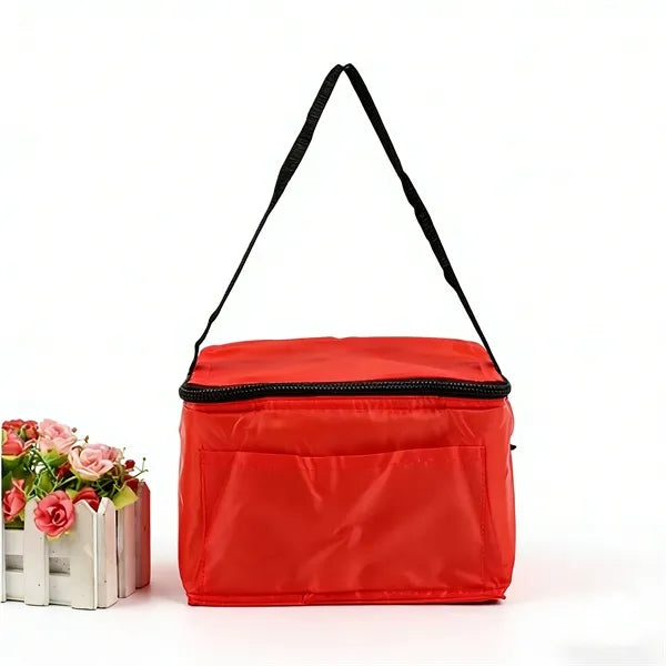210D Polyester 6-Can Cooler Bag with PEVA Lining