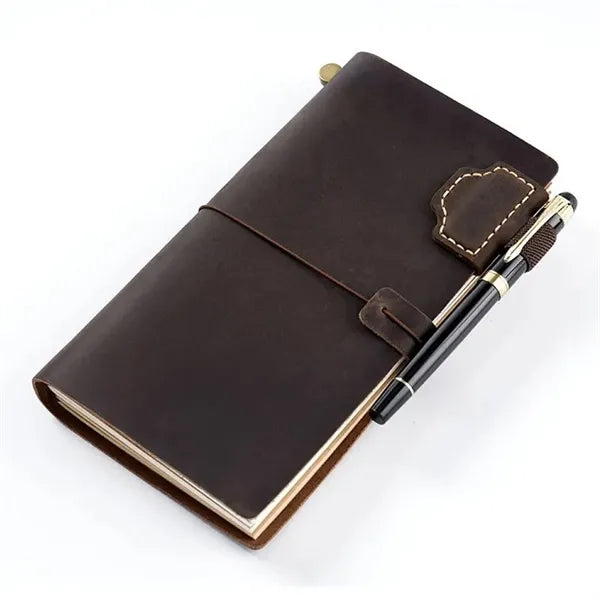 Magnetic Leather Bookmark with Pen Holder