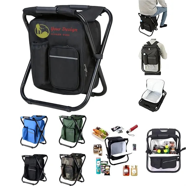 Fishing Stool with Backpack Insulated Bag