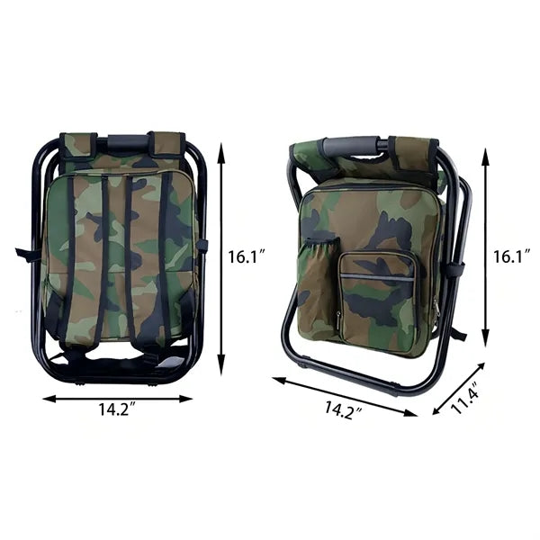Fishing Stool with Backpack Insulated Bag