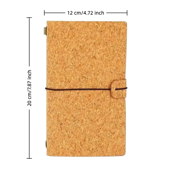 Cork Notebook Refillable Eco Friendly Travel Journal