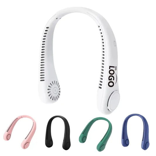 LOGO Portable USB 3-Speed Adjustable Cooling Neck Fan
