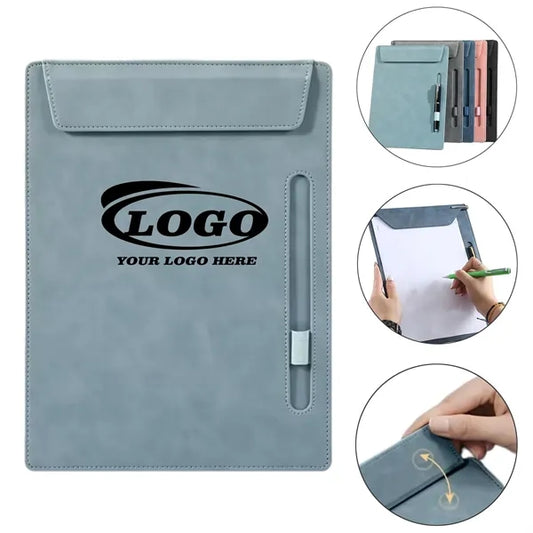 PU Folder with Pen Insertion Magnetic Clipboard Document Hol
