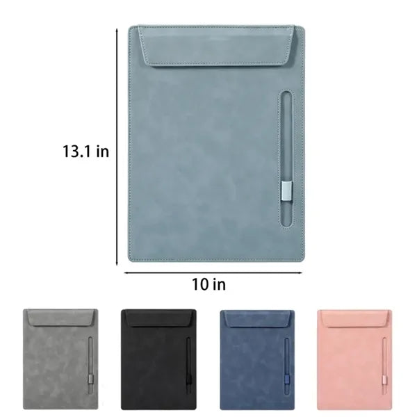 PU Folder with Pen Insertion Magnetic Clipboard Document Hol
