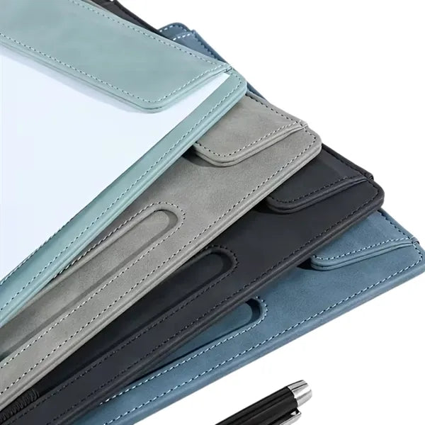 PU Folder with Pen Insertion Magnetic Clipboard Document Hol