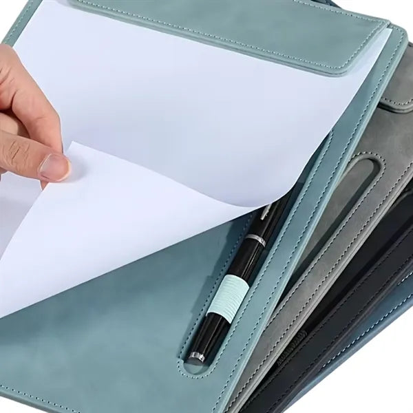 PU Folder with Pen Insertion Magnetic Clipboard Document Hol