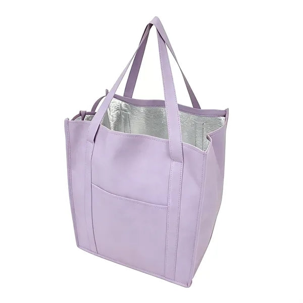 Non-Woven Insulated zipper Grocery Tote Bag
