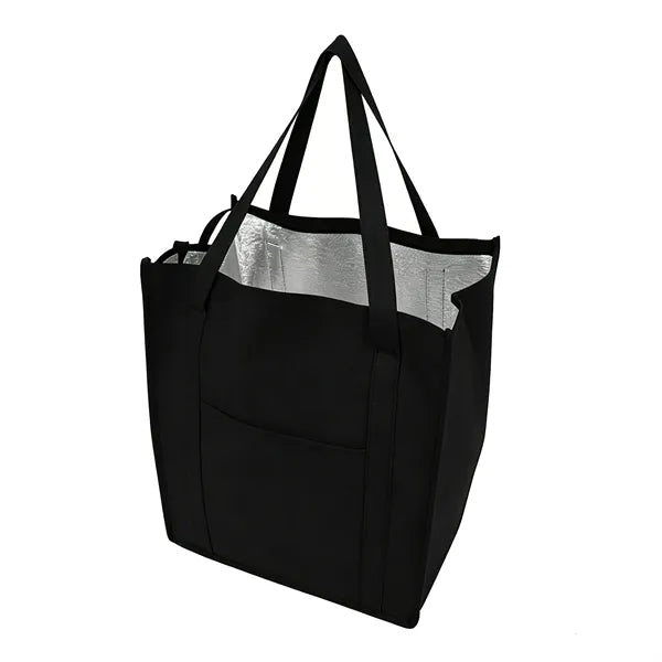 Non-Woven Insulated zipper Grocery Tote Bag