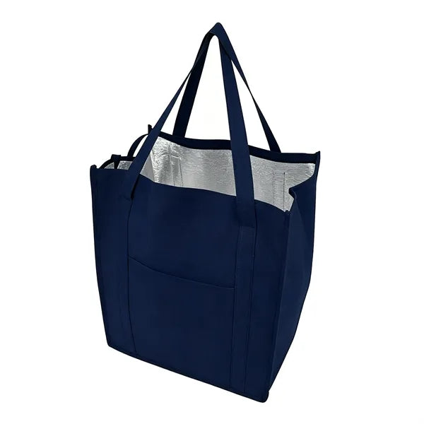 Non-Woven Insulated zipper Grocery Tote Bag