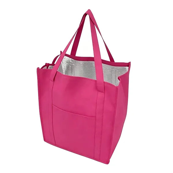 Non-Woven Insulated zipper Grocery Tote Bag