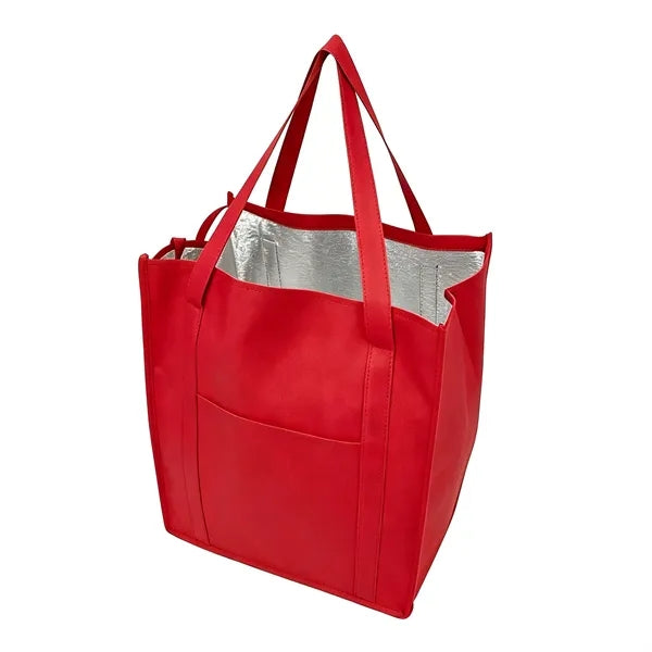 Non-Woven Insulated zipper Grocery Tote Bag