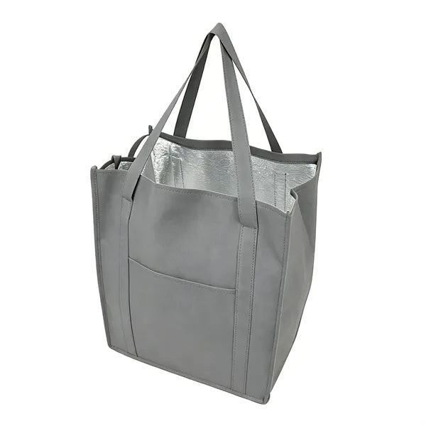 Non-Woven Insulated zipper Grocery Tote Bag
