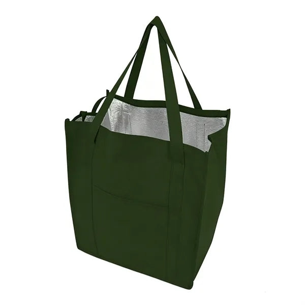 Non-Woven Insulated zipper Grocery Tote Bag