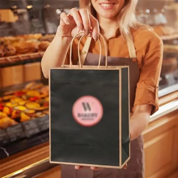 Reinforced Handle Customizable Eco-Friendly Kraft Paper Bags