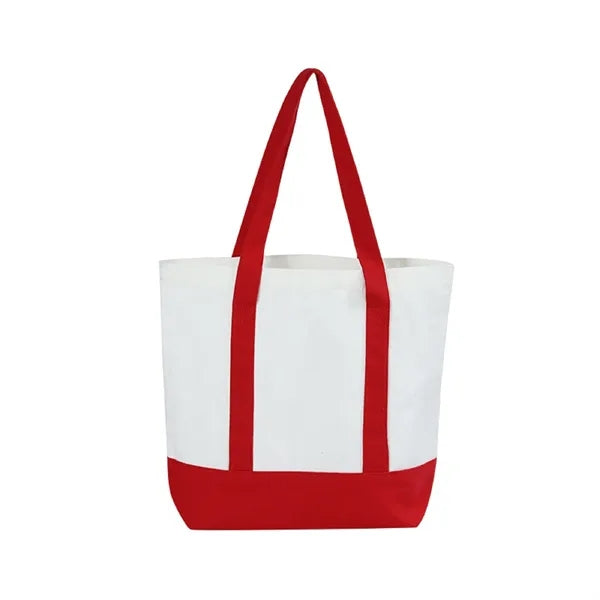 Colorful patchwork foldable canvas bag