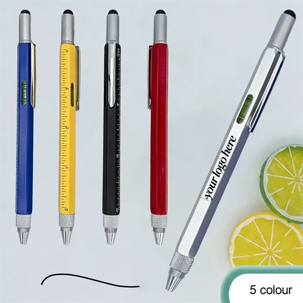 6-in-1 Multifunction Tool Pen Stylus Ruler Leveler