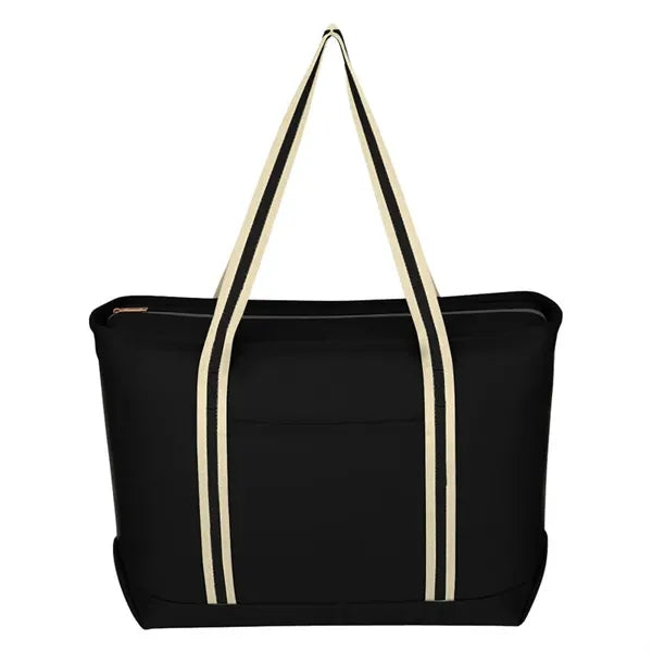 Large Cotton Tote Bag with Zipper