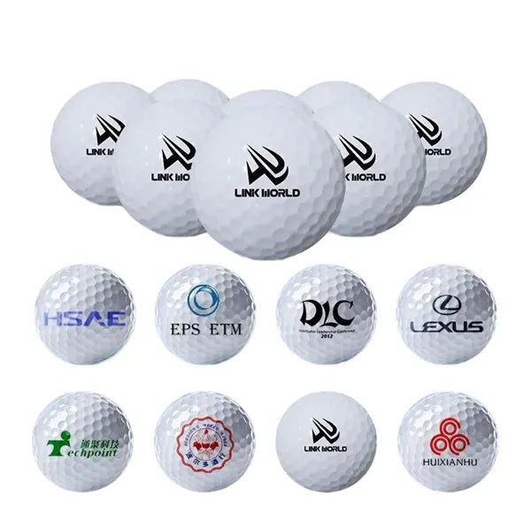 3 Layer Golf Ball Rubber 1.7" Custom Logo