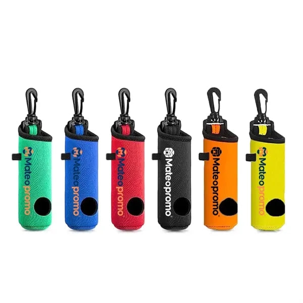 Polyester Golf Ball Holder Clip 5.9" with Hook Custom