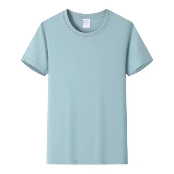 Combed Cotton T Shirt Crew Neck Short Sleeve