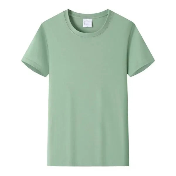 Combed Cotton T Shirt Crew Neck Short Sleeve