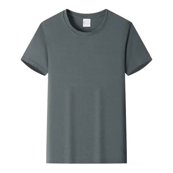Combed Cotton T Shirt Crew Neck Short Sleeve