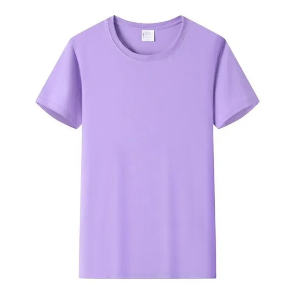 Combed Cotton T Shirt Crew Neck Short Sleeve