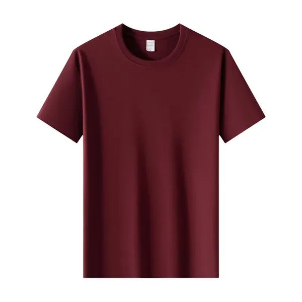Combed Cotton T Shirt Crew Neck Short Sleeve