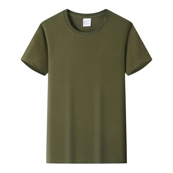 Combed Cotton T Shirt Crew Neck Short Sleeve